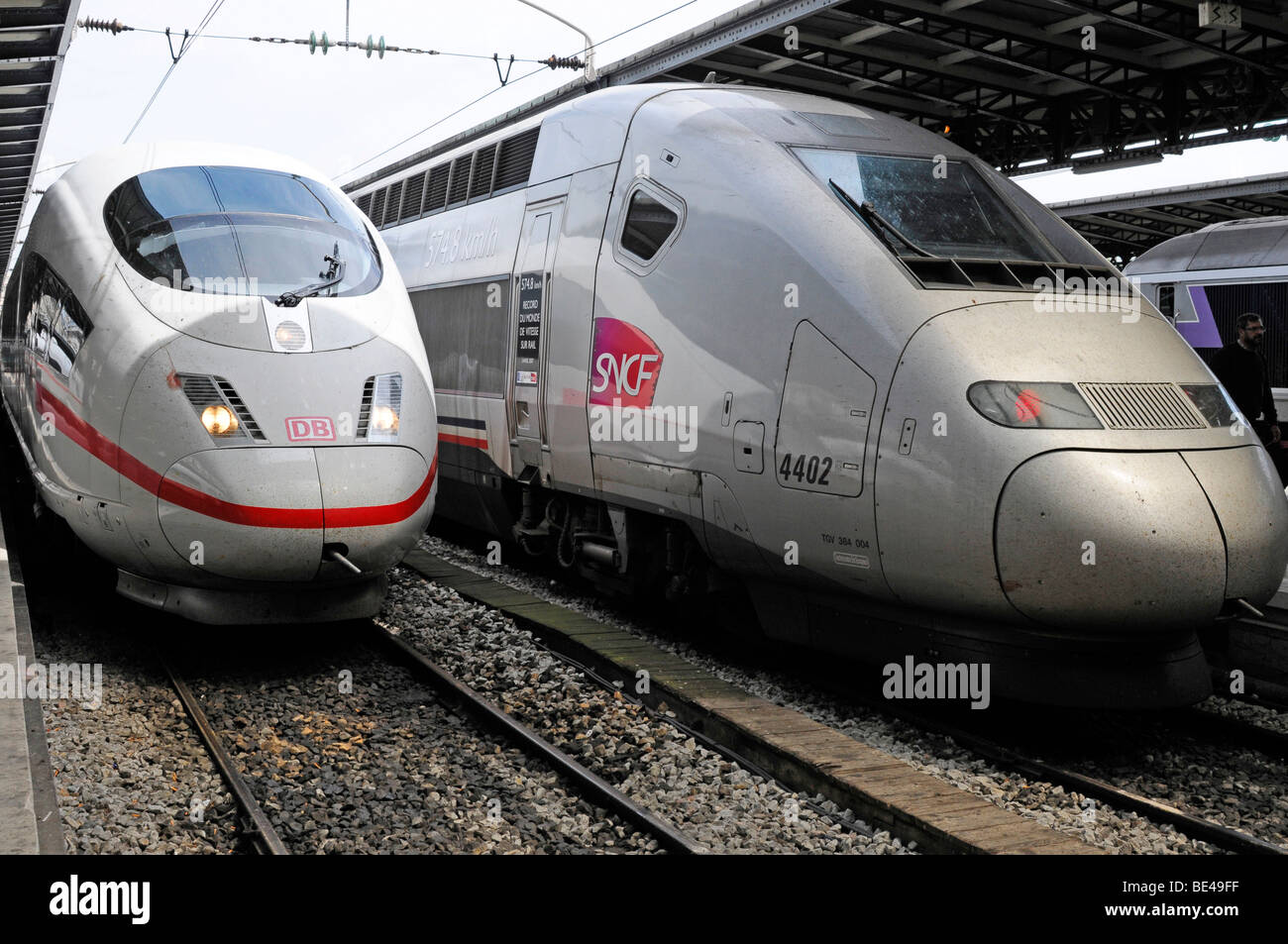 TGV und ICE, Gare de I'Est, Bahnhof Paris, Frankreich, Osteuropa