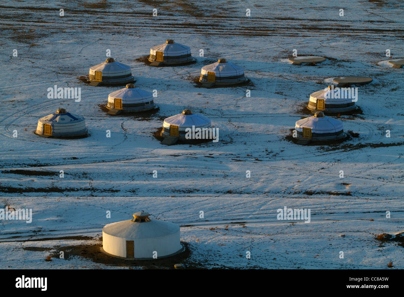 Jurten und Gers in Ulan-Bator Mongolei Stockfotografie - Alamy