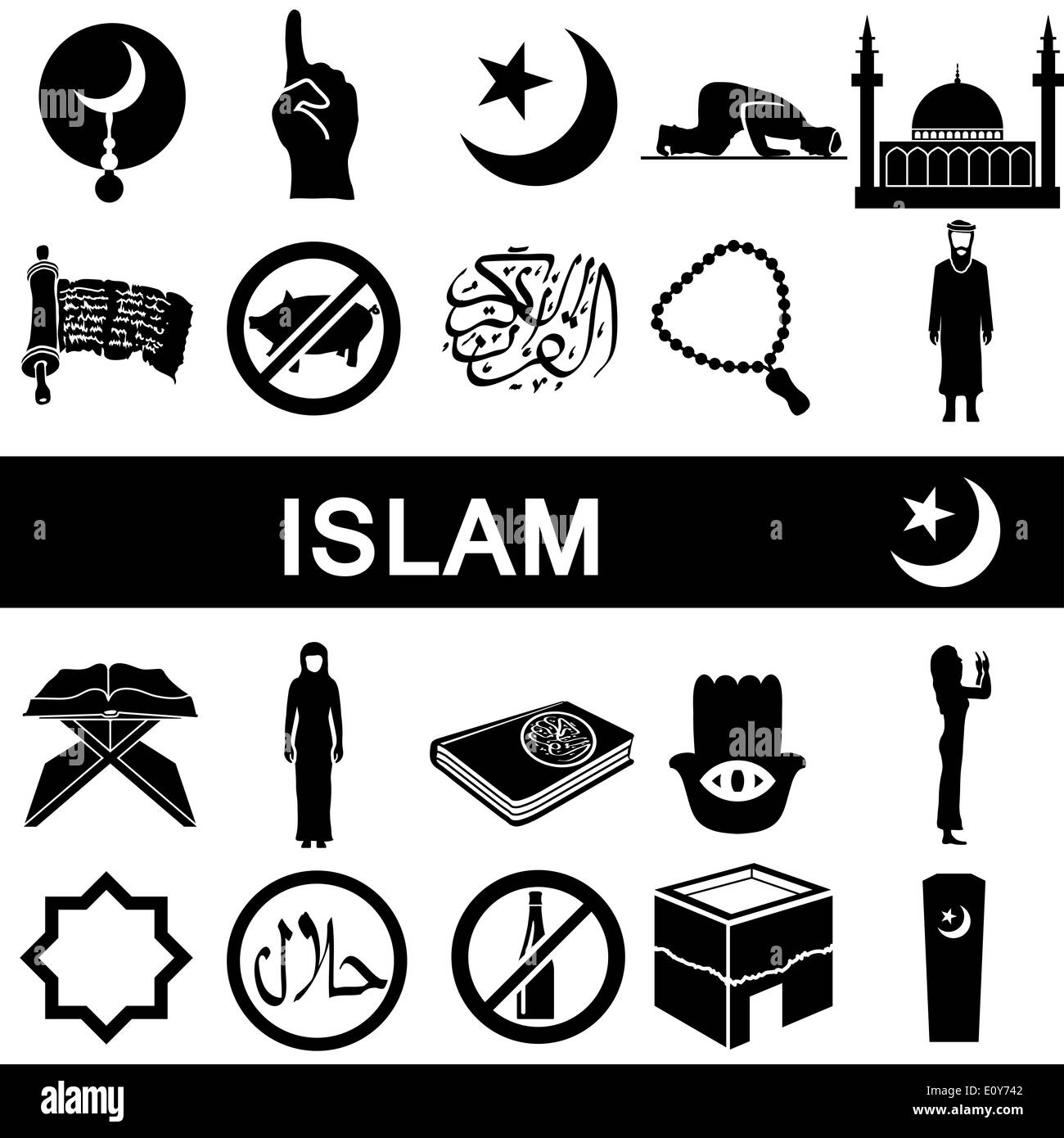 Symbole für den islam Stockfotografie - Alamy