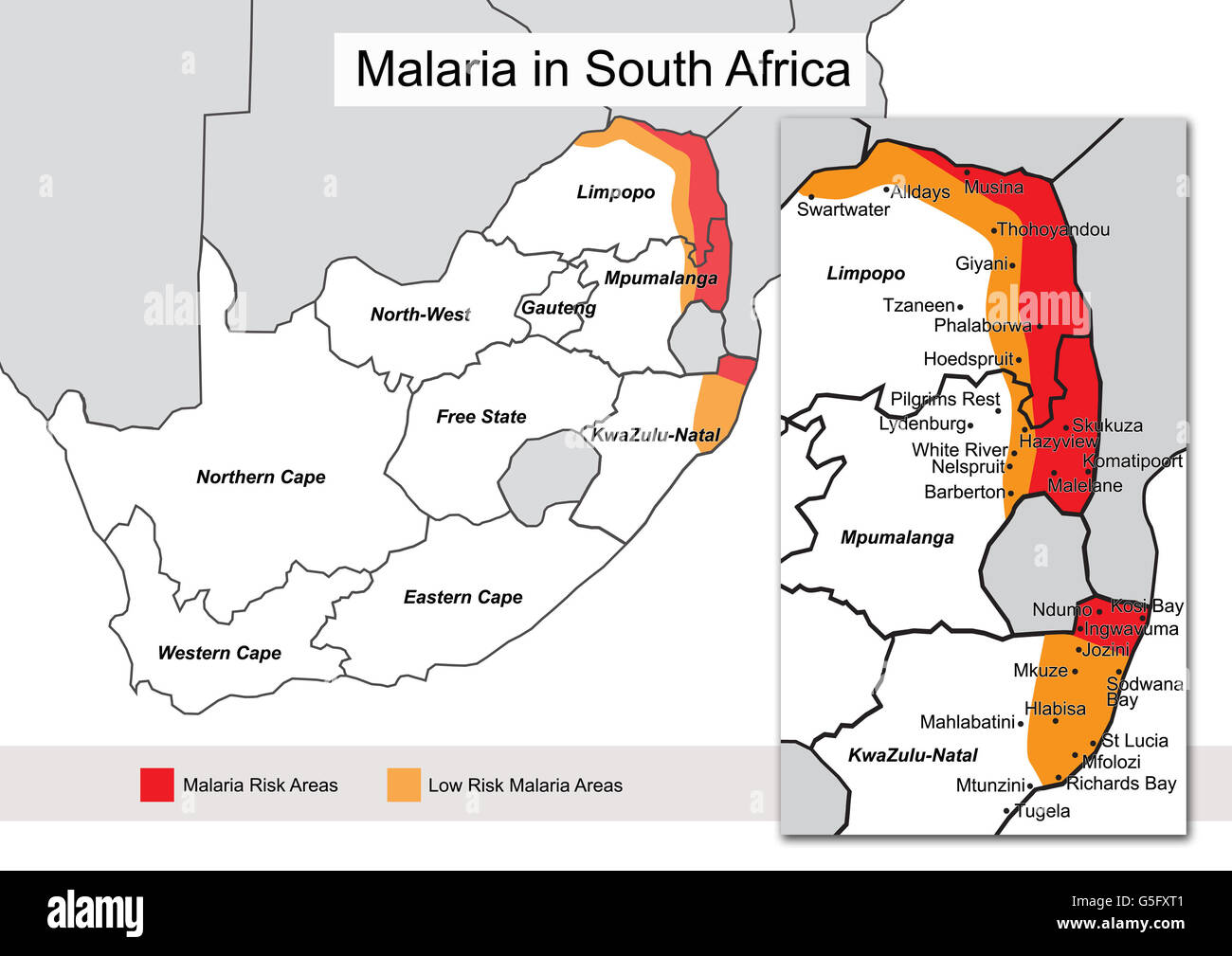 fit for travel south africa malaria map