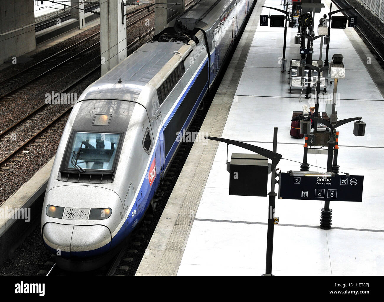 TGV Bahnhof in Roissy Charles de Gaulle Flughafen Bahnhof Paris