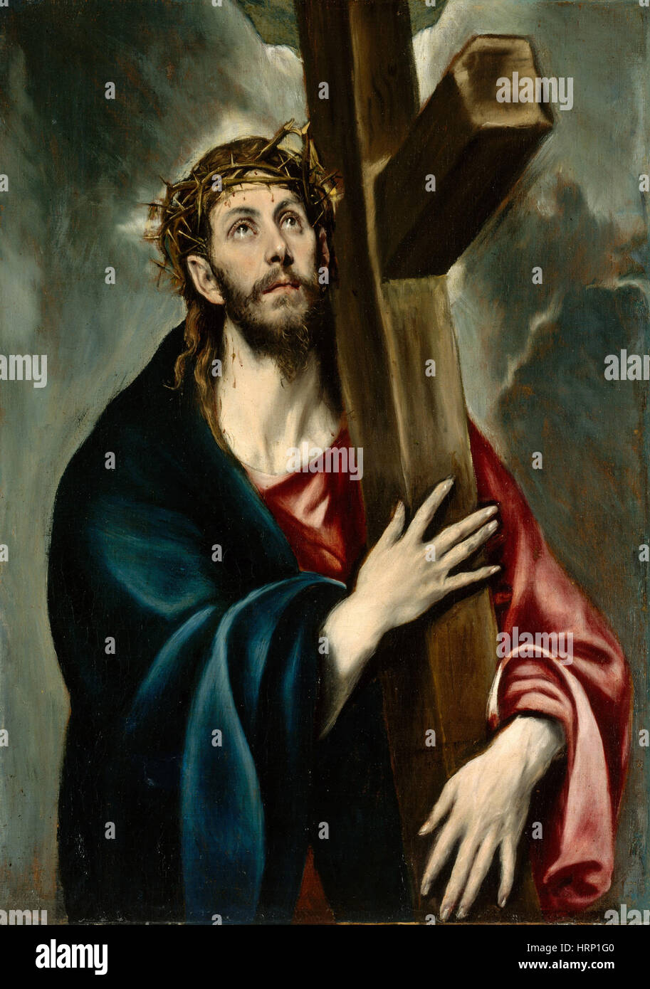 Christus mit dem Kreuz von El Greco Stockfotografie - Alamy
