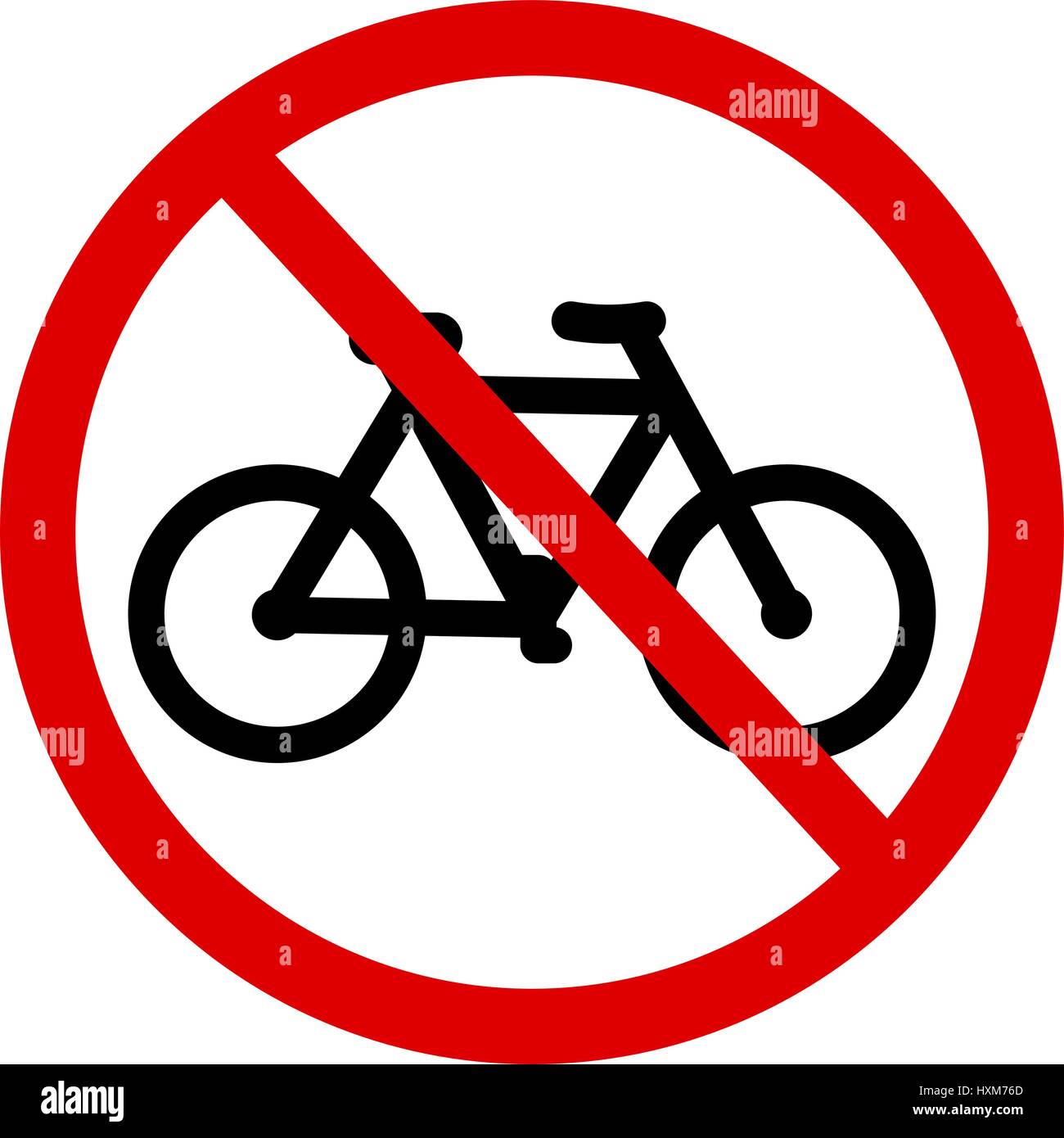 Kein Fahrrad Fahrrad verboten Symbol. Schild das Verbot