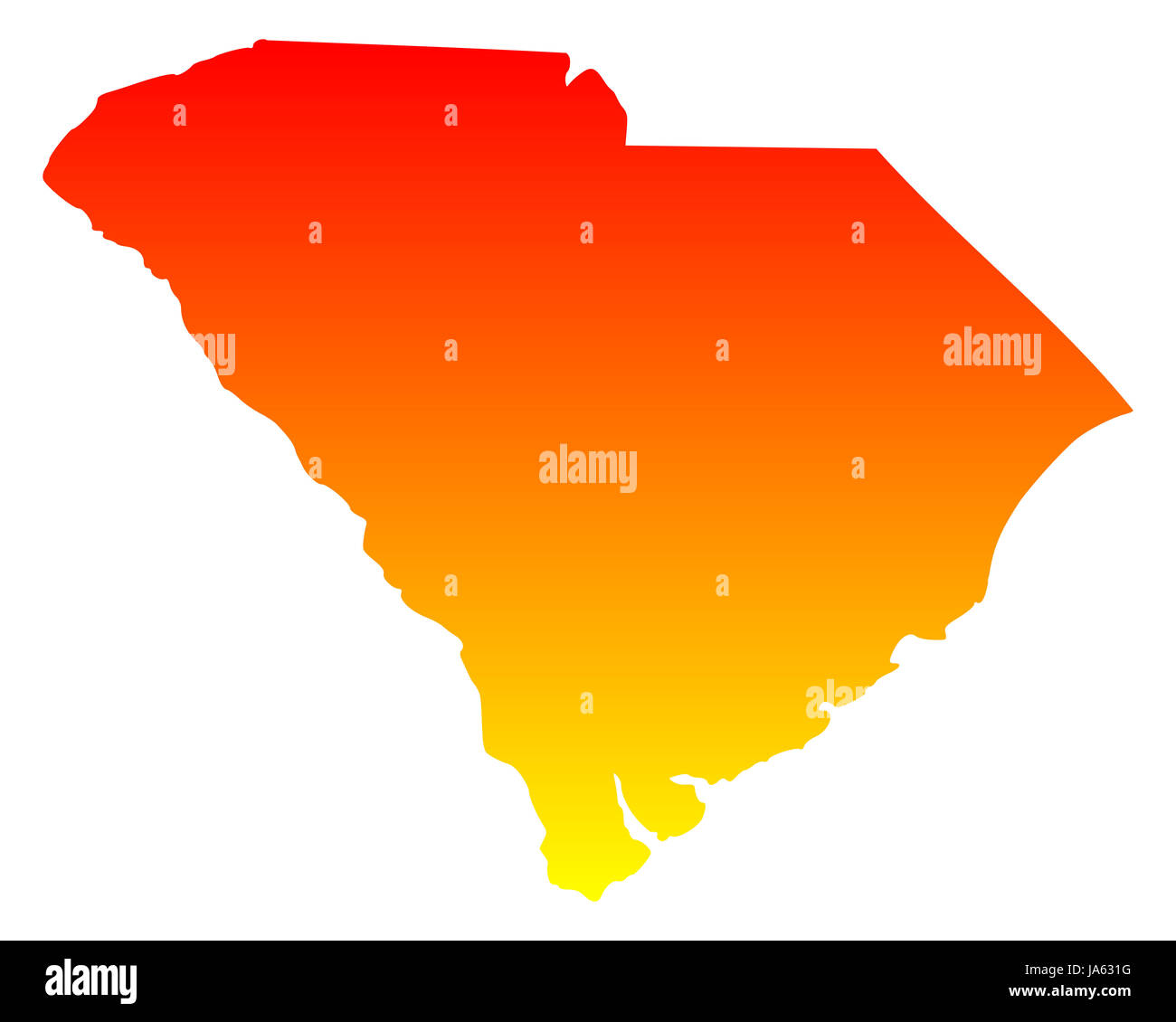 Karte Von South Carolina Stockfotografie Alamy