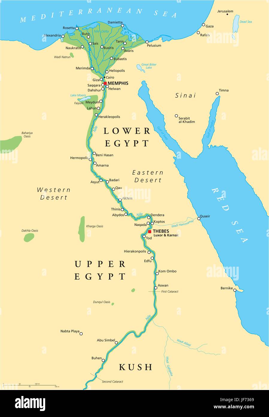 historische, Afrika, Ägypten, antike, Karte, Atlas, Weltkarte, Nil