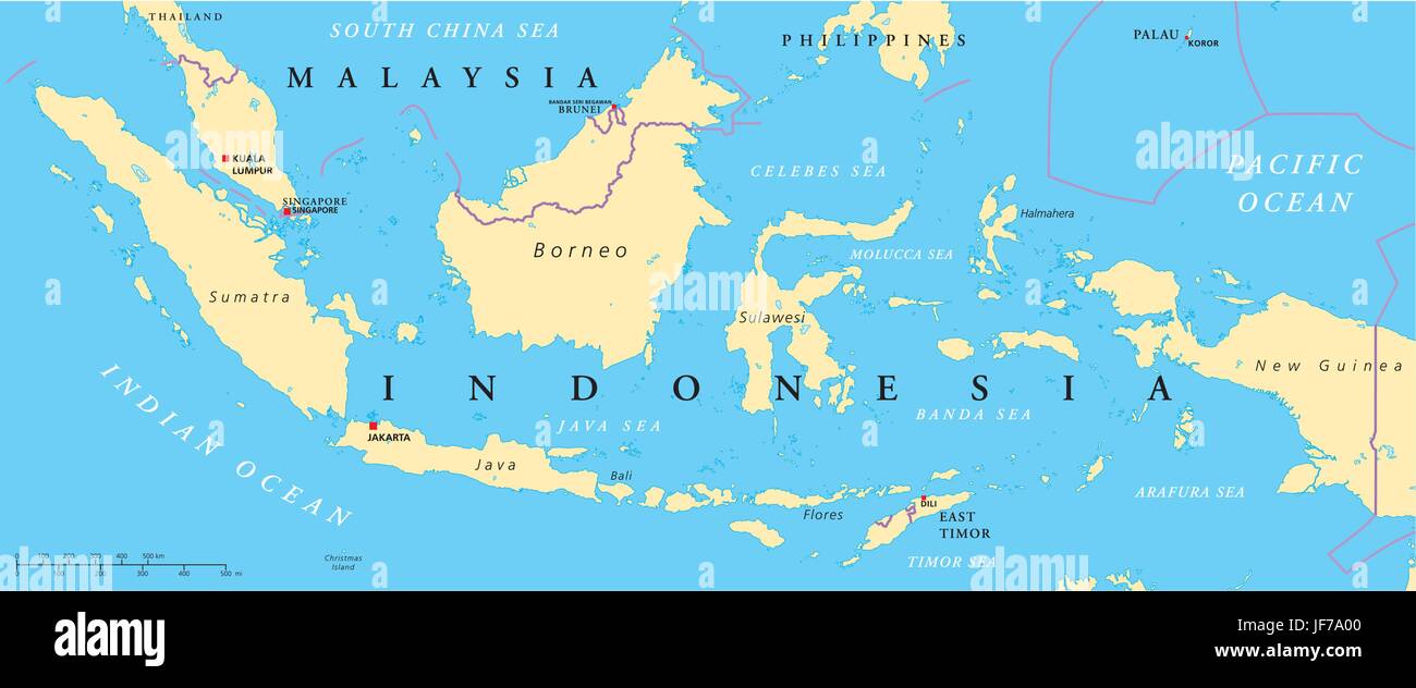 Indonesien, Malaysia, Karte, Atlas, Weltkarte, politisch, Bali