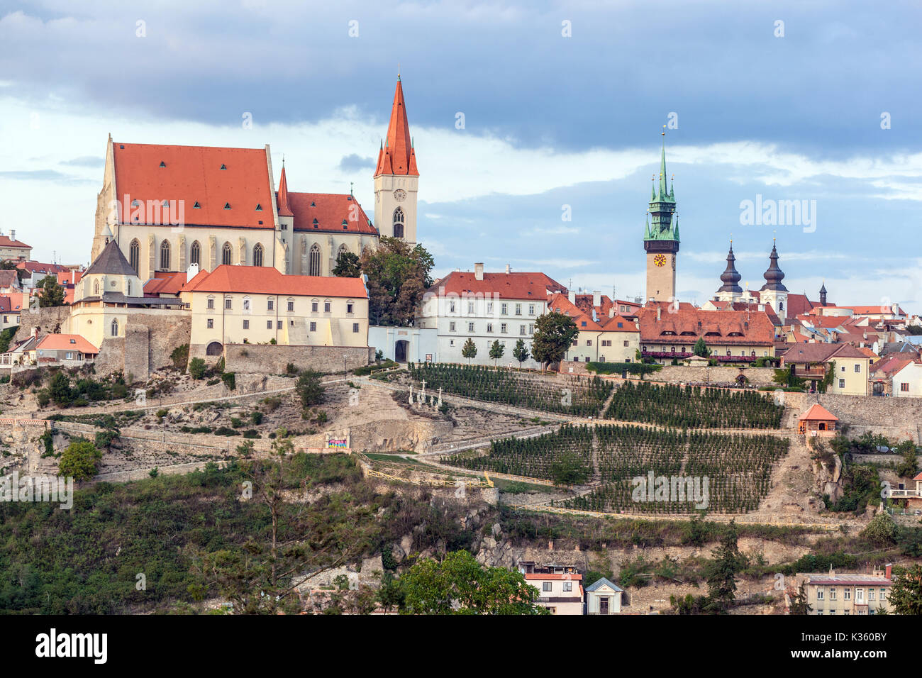 Znojmo, Tschechien, St. Nicholas Kirche und alte historische Stadt