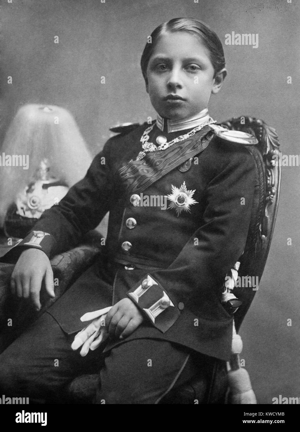 Kaiser Wilhelm II., als eine 12 Jahre alte Prinz 1871, war der erste