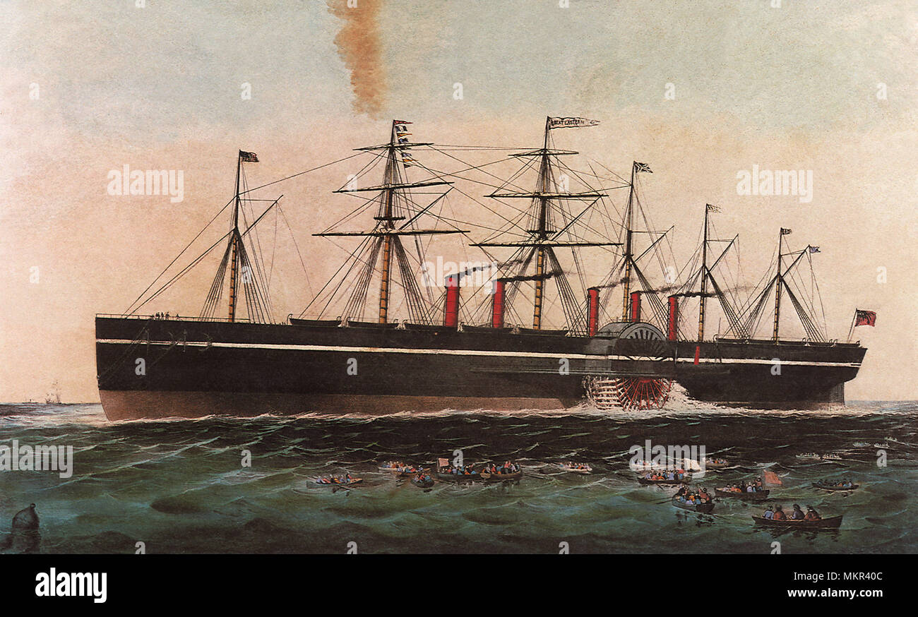 Das Bügeleisen Dampf Schiff "Great Eastern" 22.500 Tonnen