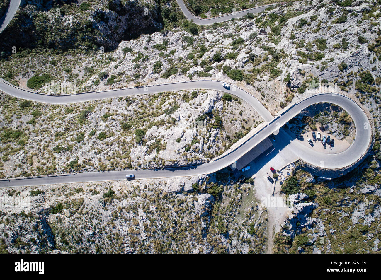 Sa Calobra Straße - Carretera de Sa Calobra, Mallorca, Spanien. Diese