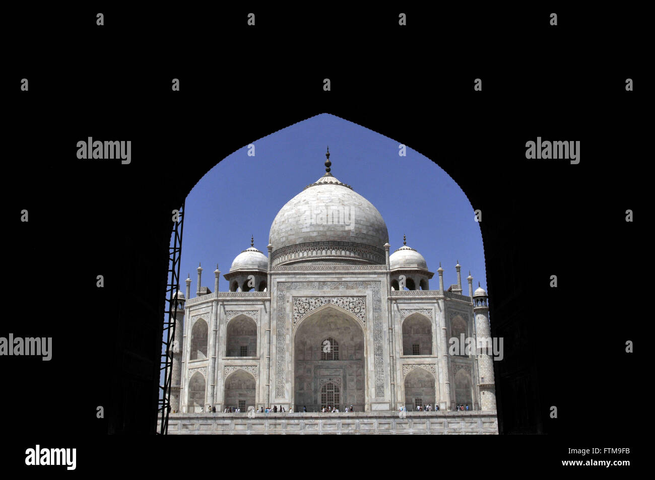 Taj Mahal-Mausoleum - Bau des siebzehnten Jahrhunderts weißen Marmors