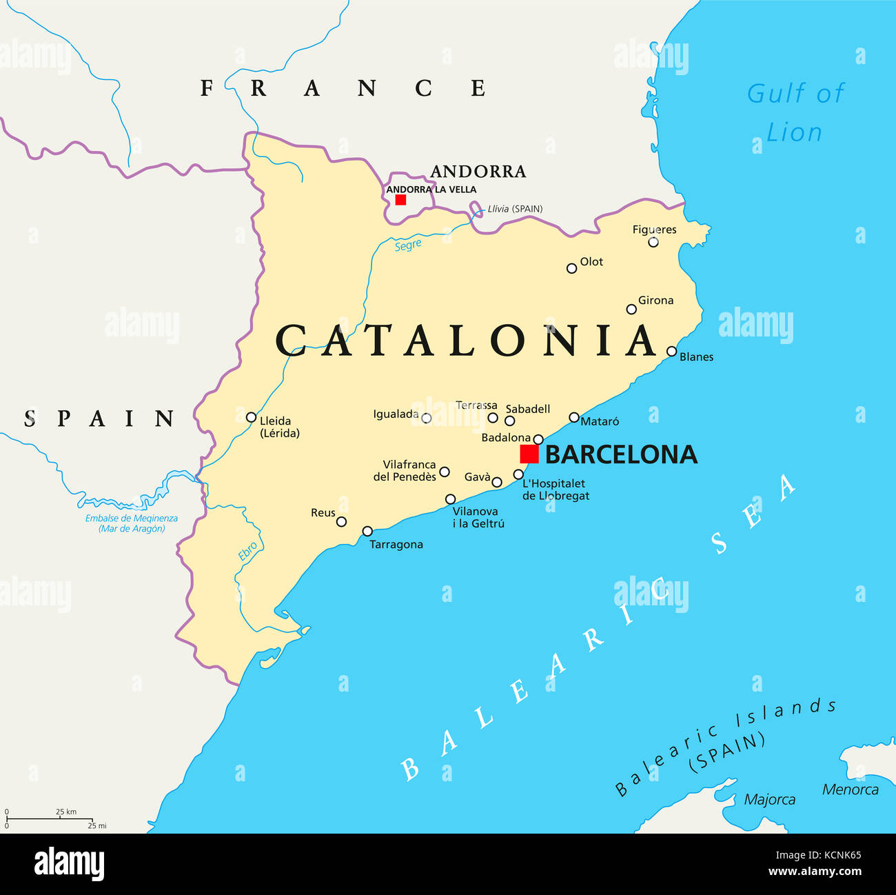 Barcellona Mappa Cartina Di Barcellona Sulla Mappa Catalogna Spagna ...